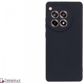 Silikoninis ploniausias dėklas su kameros apsauga - juodas (Oneplus 12R)
